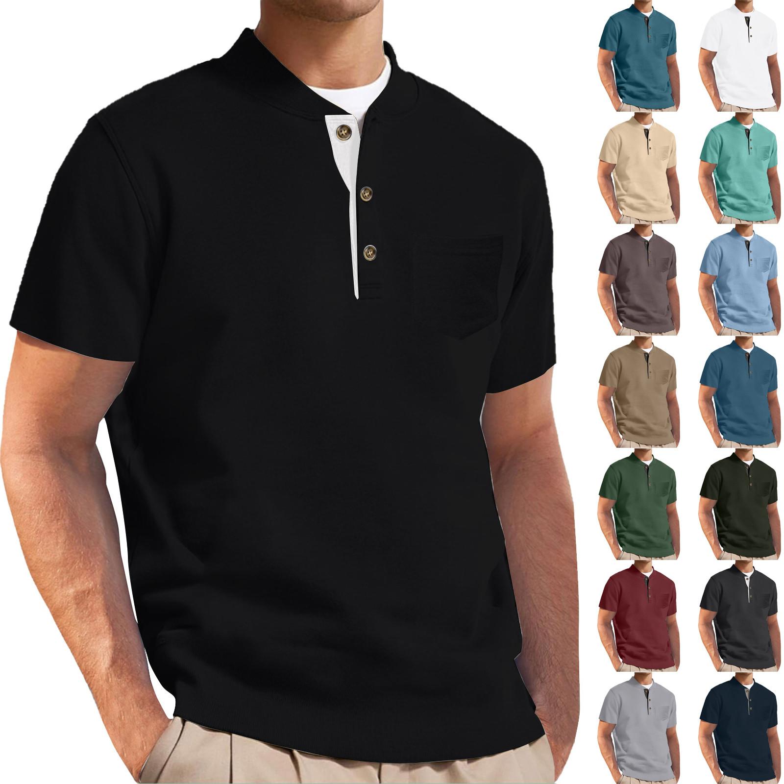 

Европейская и американская летняя новая мужская рубашка с короткими рукавами и футболкой