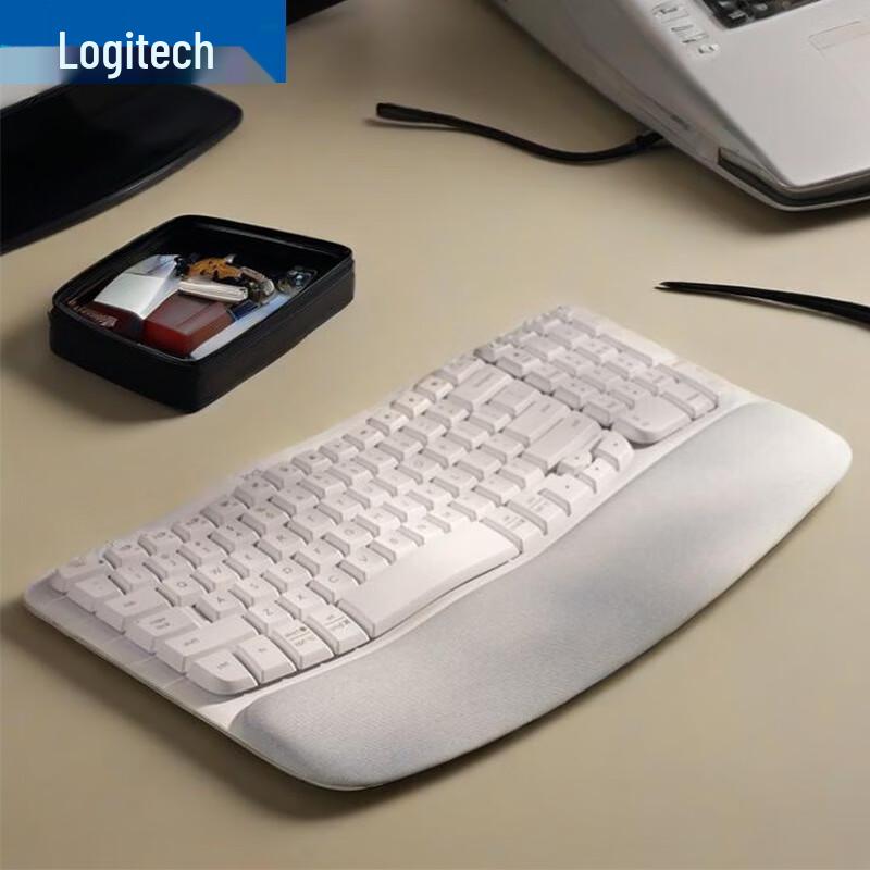 

Logitech Wave Keys Ergonomic Compact Keyboard
