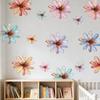 Flower Wall Decals Hand-painted Spring Wildflower Wall Stickers Peel And Stick Floral Wall Art Decor for Girls Bedroom Nursery Classroom Living Room
