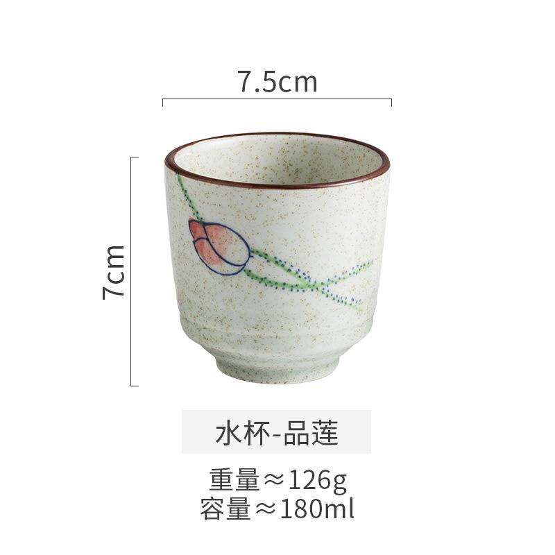 

180 мл японские ретро керамические чайные чашки маленькие расписанные вручную ресторанные винные чашки бытовые кружки для воды кухонная посуда кофейная чашка 180ML