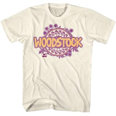 Woodstock Gefülltes Blumen-Musik-Shirt