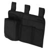 Bedside Storage Bag Nylon Bed Rail Hanging Organizer Pocket for College Dorms Hospitals Baby Bed Black