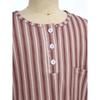 Boys Striped Soft Pajama Set Long Sleeve Loose Sleep Robe Nightgown with Adjustable Sleeping Cap Homewear for Christmas Xmas