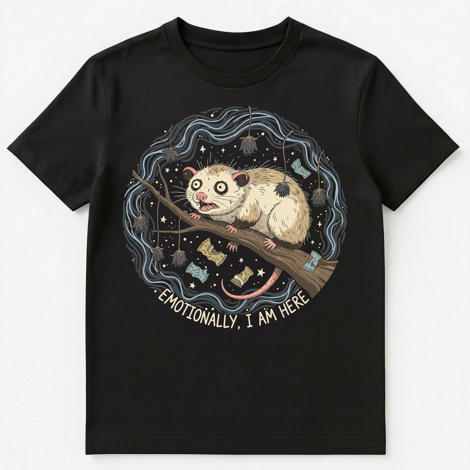Opossum Enthusiast Emotional Exhaustion Animal Humor Unisex T-Shirt S