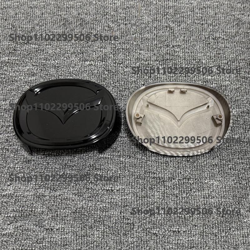 ABS Emblem for Mazda 3 2019-2025 black Logo Car Front Grille Trunk Steering Wheel Rear Tailgate Badge Decal Creative Modfication