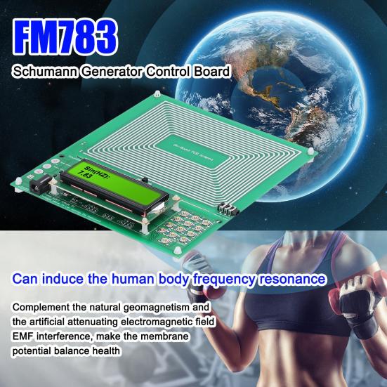 

1 комплект аудио резонатора, регулируемый 0,001 Гц-200 кГц 7,83 Гц, генератор синусоидального резонанса Шумана для дома