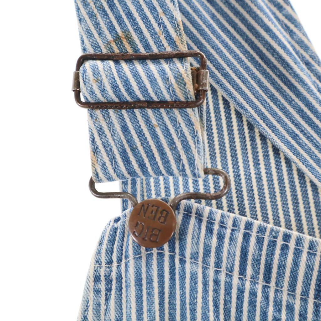 Big Ben 80s Made In USA Vintage Hickory Overall W34 BY WRANGLER Men's Used