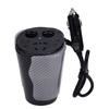 150W Car Power Converter with Voice Controlled LED Colorful Atmosphere Light USB Charging Converter