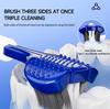 1D Manual Toothbrush 6pcs Three sided U-shaped Soft Toothbrush for Comprehensive Oral Cleaning for Adults, Men and Women, Couple