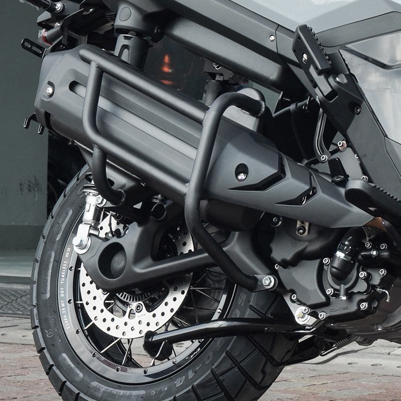 Compatible with 26 models: Zongshen 368G Exhaust Guard for Motorcycle Modification - Muffler Bumper, Soundproof, Anti-Fall Bar.