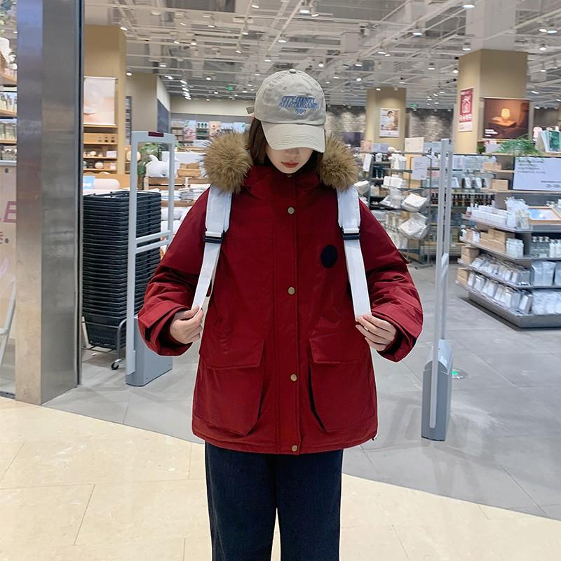 Womens Short Winter Padded Jacket 2026 Warm Hooded Cotton Coat Casual Workwear