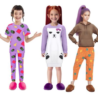 Halloween Witch Hunting Group Sleepwear K-POP Mirazoi Rumi Mira Purple Bear Cosplay Costume Carnival Party Performance Costume