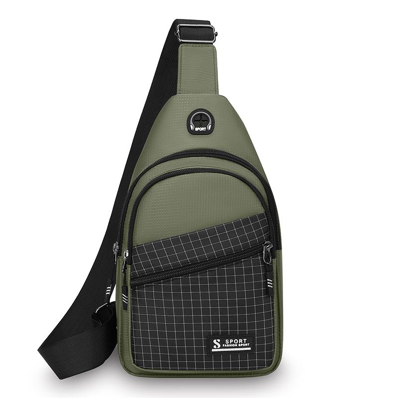 Chest Bag Men's Sports Shoulder Bag Nylon Crossbody Bag