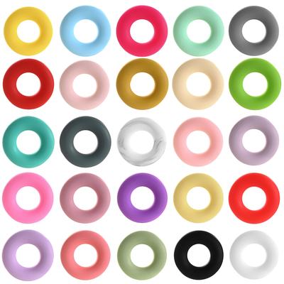 10Pcs 43mm Silicone Ring Beads Food Grade Teether Chew Ring For Jewelry Making Bracelets Pacifier Chain Beads Accessories