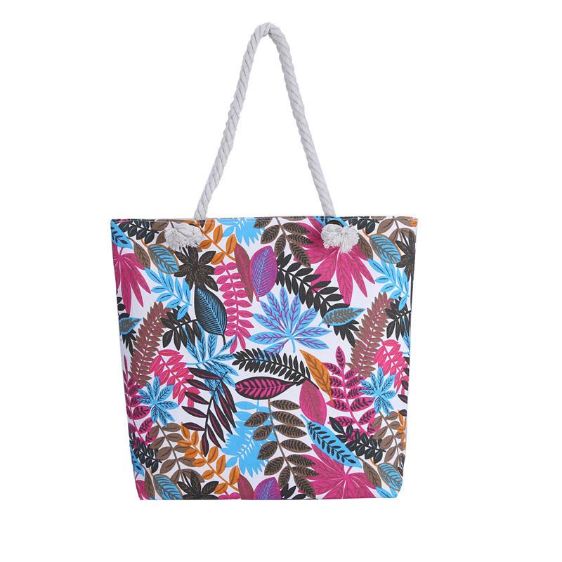 Bohemia Canvas Tote Bag With Dualsided Pattern And Large Capacity For Daily Use