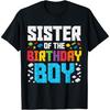 Sister of the Birthday Boy Master Builder Building Blocks T-Shirt(1)