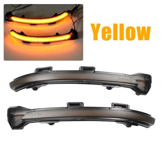 2PCS For VW Golf 7 MK7 GTI Smoked Dynamic Side Mirror Blinker Turn Signal Light For Volkswagen Rline Sportsvan Side Mirror Light