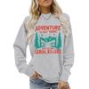 Adventure Print Women's Hoodie - New Autumn Style, Versatile, Round Neck