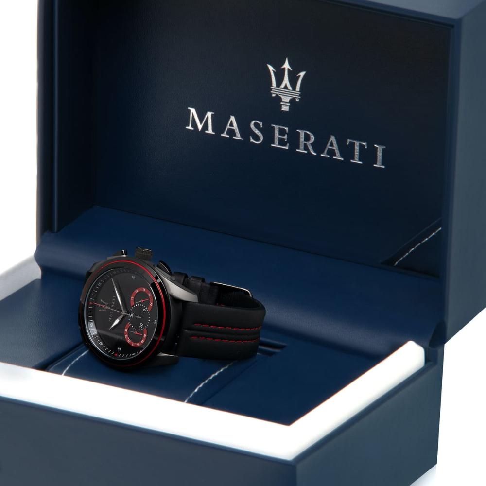 Maserati Relógio masculino Traguardo Cronógrafo com mostrador preto R8871612023
