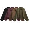 Dames Bomberjack Revers Lange Mouw Rits Suède Jas Dames High Street Cropped Racejassen Jassen BuitenKleding