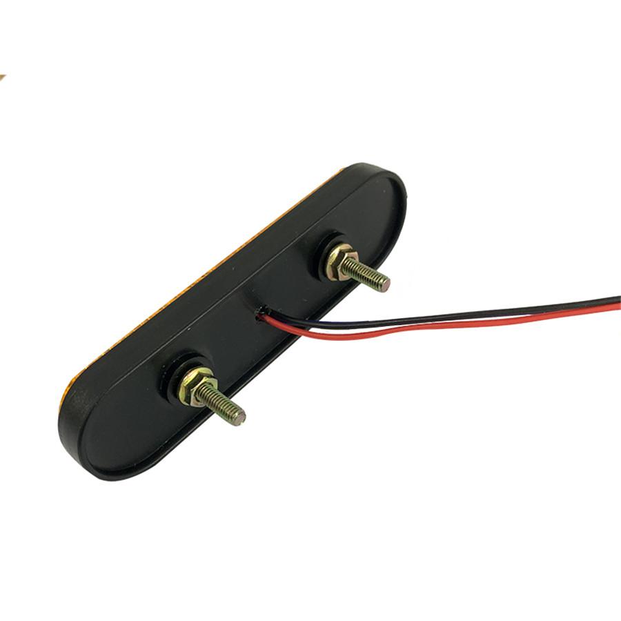 Motorcycle Scooter Moped 12V Led Flat Turn Light Yellow Reflector -1Pcs