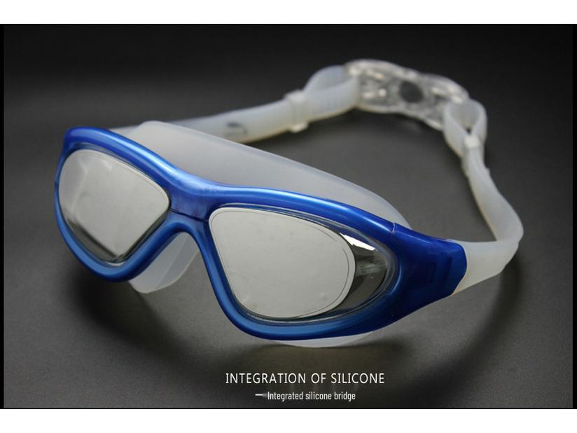 Genuine Large Frame Anti-Fog Electroplated Swimming Goggles for Diving, Waterproof & Comfortable, Unisex
