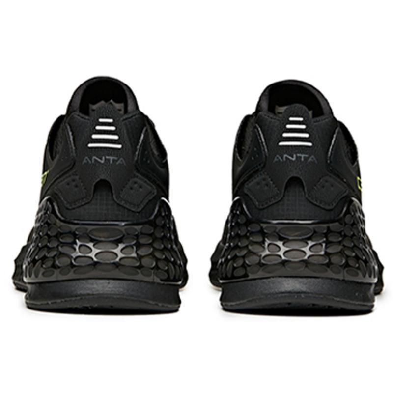 Anta Shock Absorbers With Slip Resistant And Abrasion Resistant Properties Low Top Running Shoes Men's Black Sneakers 912225537-4