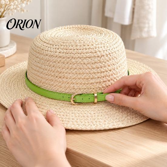 Hat Strap Replacement PU Leather Strap, Adjustable with Metal Buckle Band, Decorative Belt Flexible Band for Straw Hats And Fedora Decoration