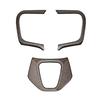 A87Q-Car Wood Grain Steering Wheel Trim Frame Cover Sticker Car Inner Accessories for Toyota Alphard 40 Series + LHD