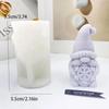 1PC Bart Zwerg Weihnachten Baum Kerze Formen Halten Schneeflocke Santa Claus Gips Seife Silikon Formen Menschliches Schokolade Geschenk Party Decor
