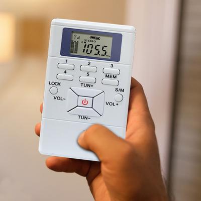 HRD-102 Digital Radio Display Portable Multifunctional Mini LCD Stereo FM Radio Receiver