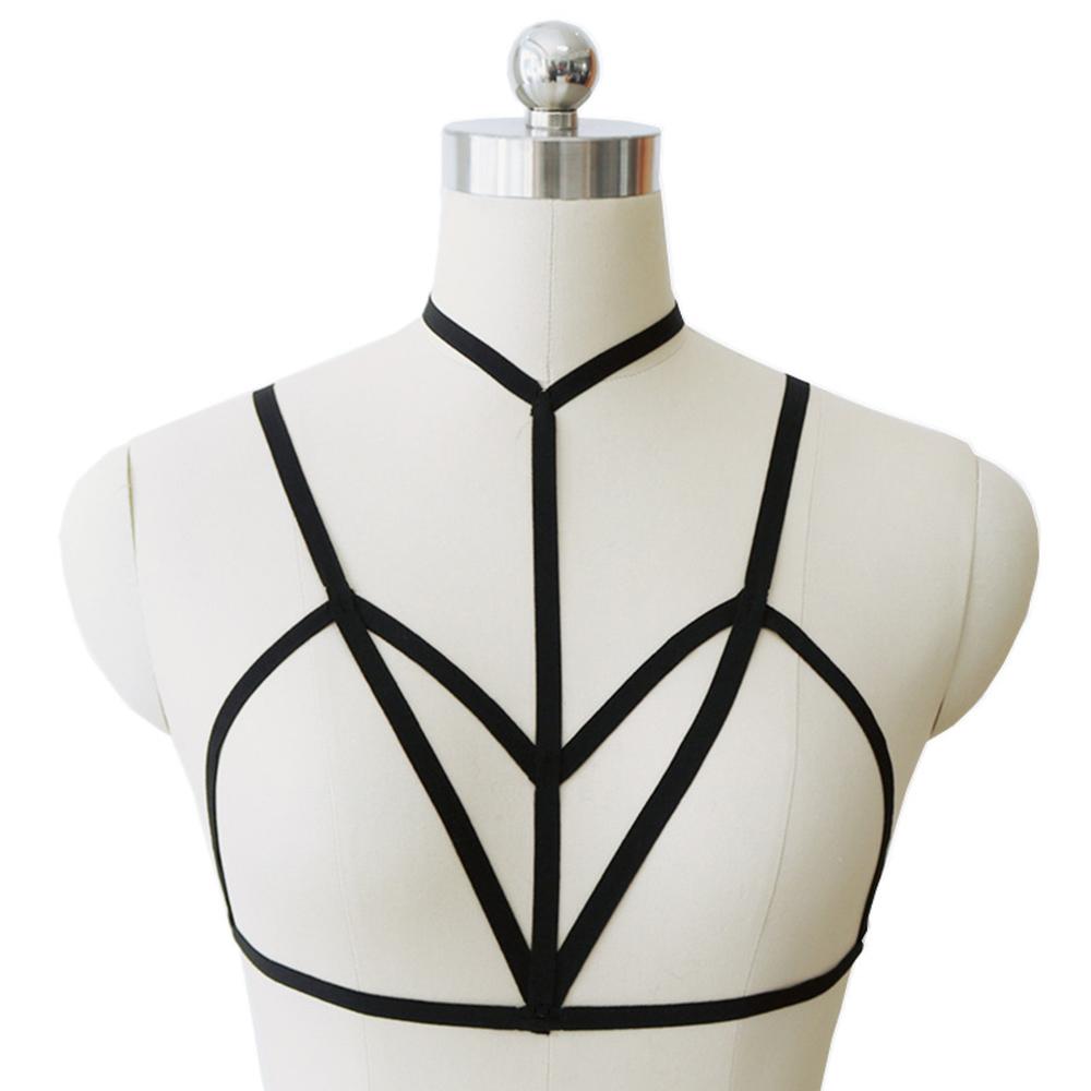 Hollow Cage Bra Bandage Bustier Sexy Bralette Elastic Harness
