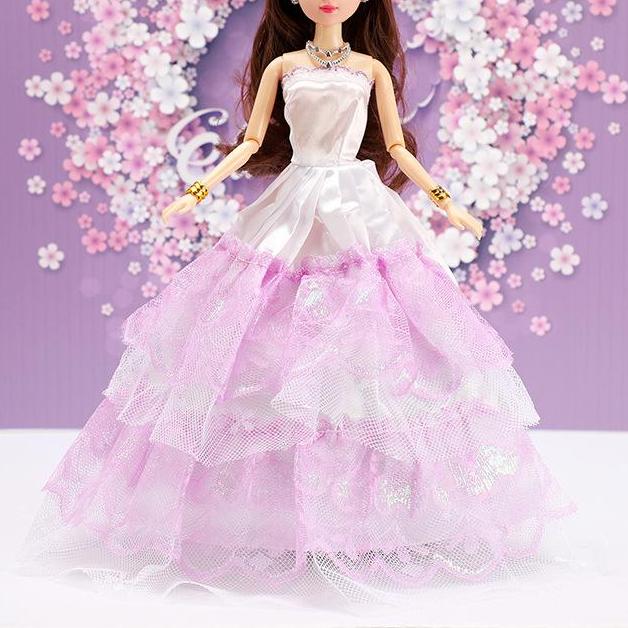 30CM Mini Puppe Sammlung Kleidung Mädchen Spielzeug 3D Große Augen BJD Prinzessin Volle Outfits Kleider Sammlung Kinder Puppe geschenk