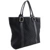 Gucci GG Tote Bag 341536 Outlet Black Nylon Canvas Unisex Used