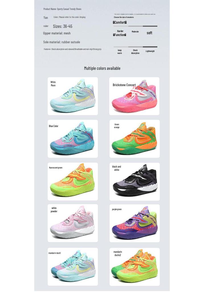 LaMelo Ball 5th Gen Basketball Shoes - Unisex No-Tie Combat Boots for Kids Ages 12-15