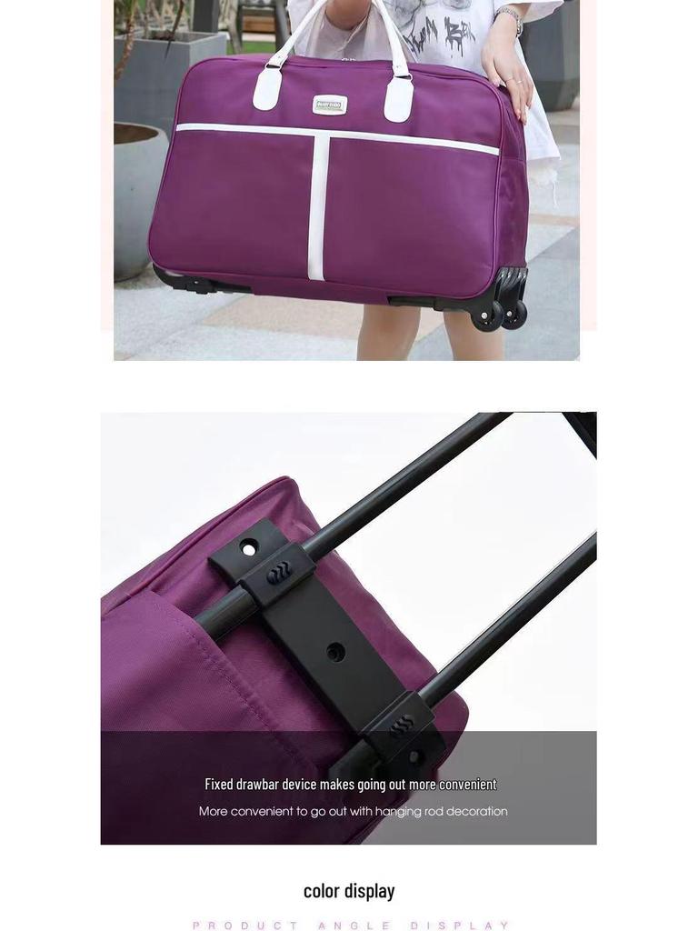 Women's Large Capacity Lightweight Trolley Travel Handbag