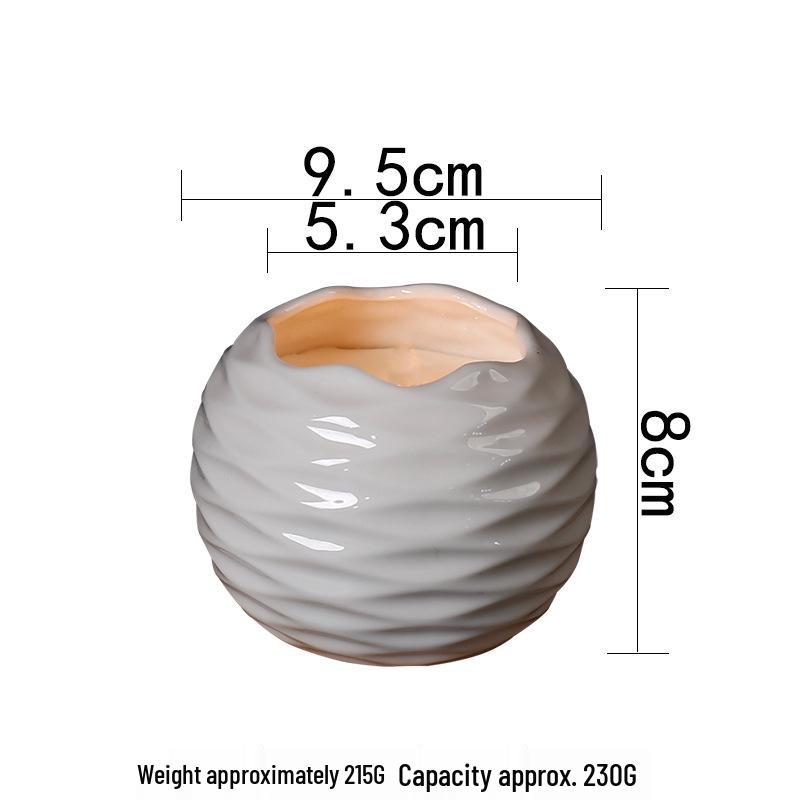 Nordic Modern Ceramic Candle Cup - Elegant, Simple Soy Wax Aroma Vessel.