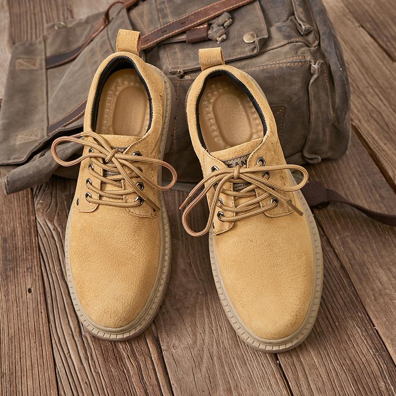 

Модные мужские кожаные повседневные износостойкие туфли в британском стиле с антискользящей подошвой, классические уличные кроссовки для ходьбы, туфли Оксфорды, обувь на толстой подошве 46 золотой