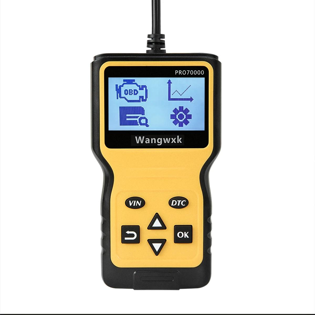 

новые Инструменты для OBD2-сканера автомобиля, Детектор неисправностей, Цветной экран, Считыватель кодов, Диагностический инструмент, Автомобильный детектор, Автомобильные инструменты-сканеры красный
