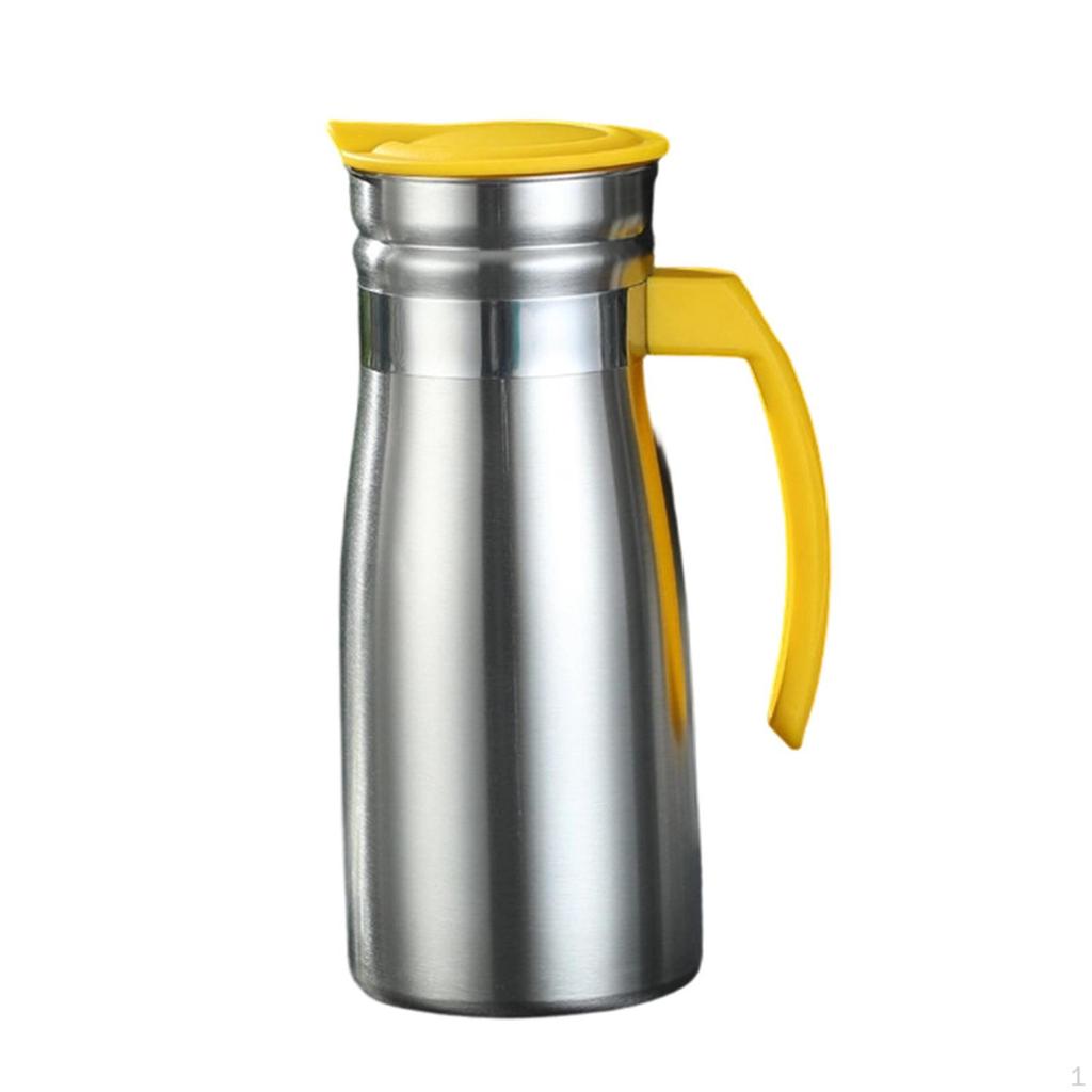 Caraffa Termica in Acciaio Inossidabile da 0,8 Litri per Caffè, Bevande Fredde, con Tappo Ermetico, Ideale per Feste.