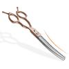 6.5" Meideng-Style Half-Gold Fishbone Pet Grooming Thinning Shears
