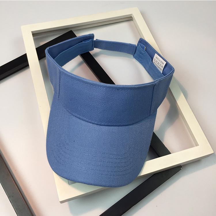 Korean Women's Quick-Dry Sports Visor: Solid Color, Sun Protection for Summer