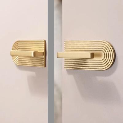 French Style 16mm Golden Cupboard Door Knob 32mm Golden Furniture Handle Simple Lines Zinc Alloy Drawer Knob Bedside Table Door