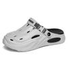 Fashion Men Water-Resistant EVA Slippers Beach-Walking Comfortable Step Sensation Head-Covering Slip-On Sandals Casual Footwear