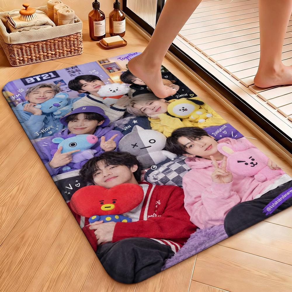 Seventeen Chibi Art Carpet Soft Rug Plush Rug Thick Rug Kitchen Floor Mat Hallway Runner Low Maintenance