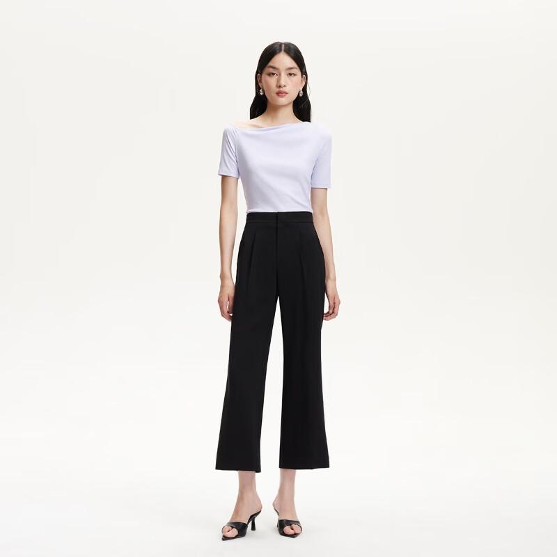 

VEROMODA Women s Slit-Hem Flare Cropped Pants M