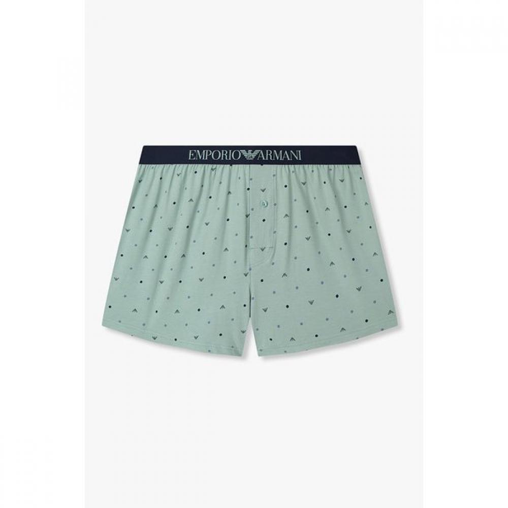 Emporio Armani Мужские хлопковые боксеры с узором-логотипом 0815312093 M(100)