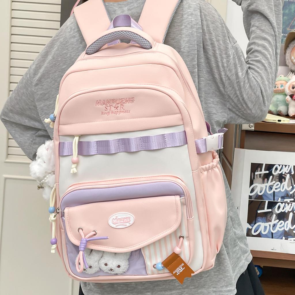 female junior high school students Mori cute backpack versatile campus small fresh student large capacity backpack tide