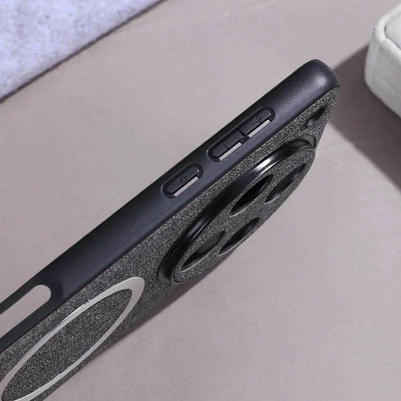 Für Magsafe Plain Leder Fall für OPPO Finden X8 Pro X7 Ultra Matte Magnetische Drahtlose Lade Stoßfest Schützen Abdeckung