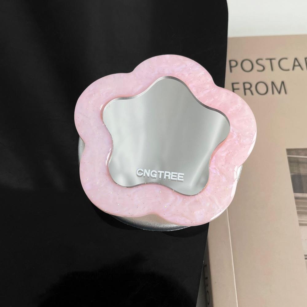 Elegant Flower Mirror For Magsafe Magnetic Phone Stand For iPhone 17 Foldable Phone Case Holder Ring Kickstand